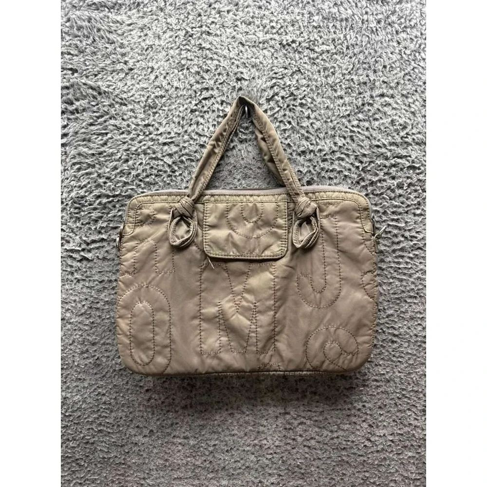 Marc by Marc Jacobs Quilted Nylon Workwear Laptop‎ Bag Taupe 15